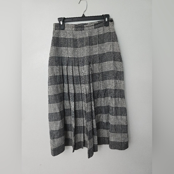 Chaus Dresses & Skirts - Vtg Chaus Womens Skirt 10 Houndstooth Plaid Preppy Academia Y2K Clueless Midi